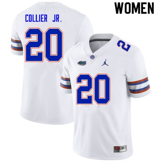 Women's Florida Gators #20 Corey Collier Jr. NCAA Nike Orange Authentic Stitched College Football Jersey XCE5162TA